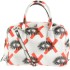 PRADA Women's White Orange Bright Blue Cowhide Printed Handbag Carrying Bag 1BB010 2EV8 F0RX9
